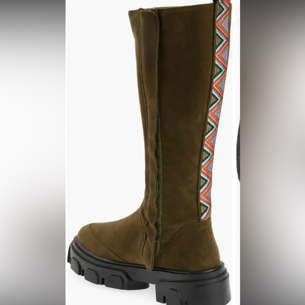 Brand New Farm Rio Long Knee High Boot in Olive Green‎ Size 6.5B